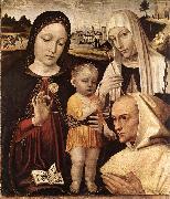 BORGOGNONE, Ambrogio Madonna and Child, St Catherine and the Blessed Stefano Maconi fgtr USA oil painting artist